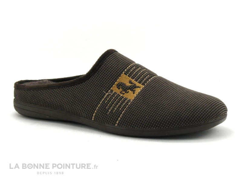 Ouf Initial BANQUET Marron - Pantoufle Mule Homme 3 Ouf Initial BANQUET Marron - Pantoufle Mule Homme