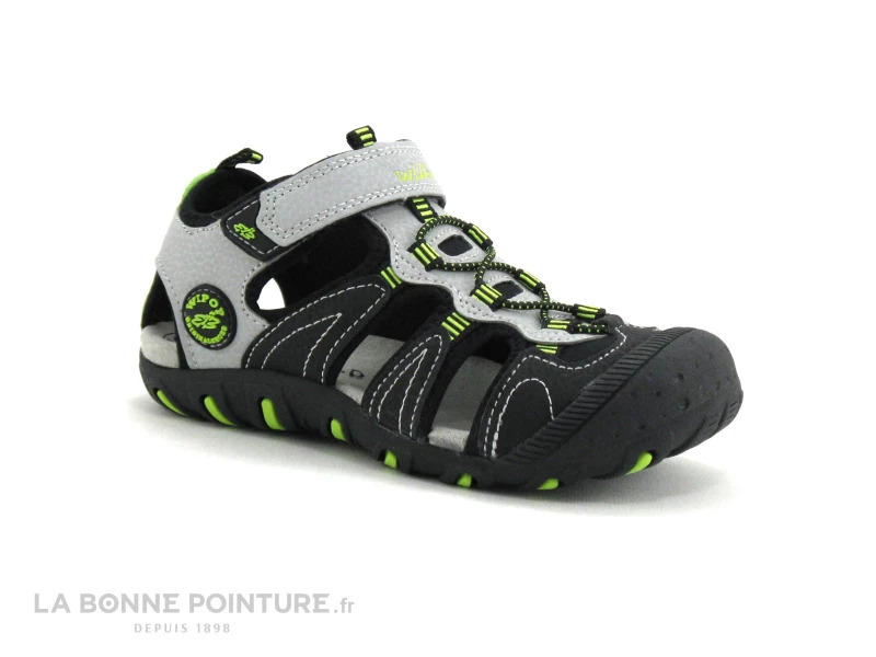 Wipop LINEA Noir Gris Lime - Sandale Sport Enfant 3 Wipop LINEA Noir Gris Lime - Sandale Sport Enfant