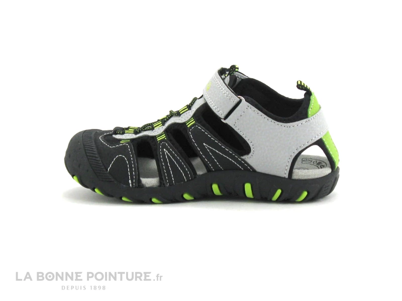 Wipop LINEA Noir Gris Lime - Sandale Sport Enfant 4 Wipop LINEA Noir Gris Lime - Sandale Sport Enfant – Image 2
