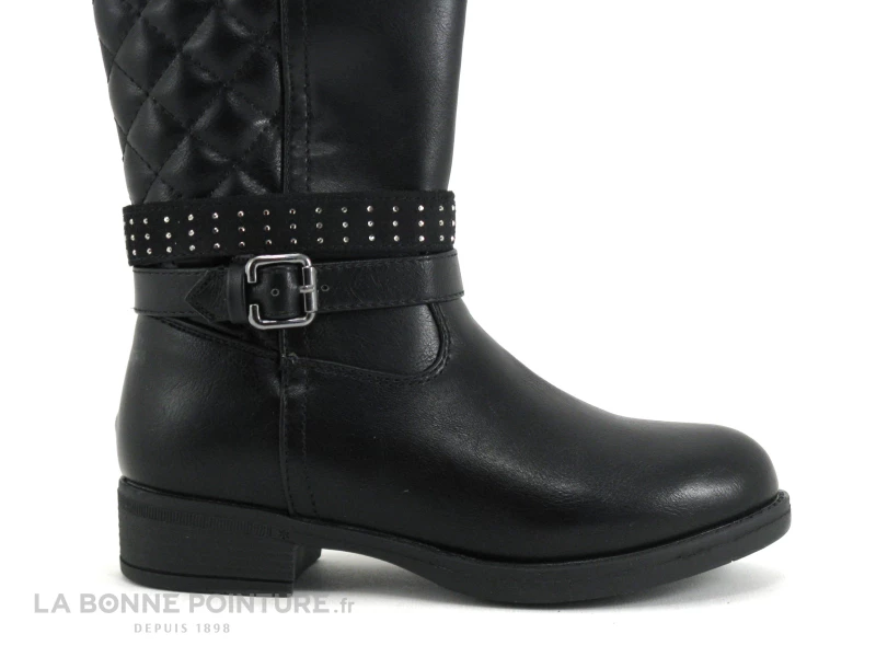 Wipop DELVIS Noir - Arriere Matelasse - Botte Fille 7 Wipop DELVIS Noir - Arriere Matelasse - Botte Fille – Image 5