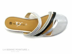 The Divine Factory JL3689 Noir Blanc Argent - Tong Femme -LA BONNE POINTURE Soldes cd24607c73b9e66c561f35ea11d5d5ef img 6727.jpg 136407