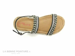 Wipop YBER Noir Blanc Argent - Sandale Fille -LA BONNE POINTURE Soldes cd24607c73b9e66c561f35ea11d5d5ef img 6786.jpg 136461