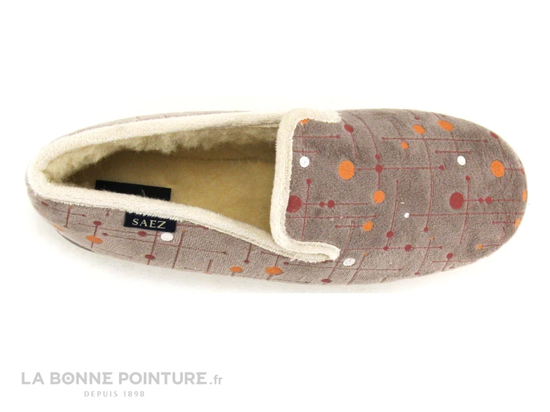 Saez 001 Planet Beige Rose - Chausson Fourre Laine Femme 5 Saez 001 Planet Beige Rose - Chausson Fourre Laine Femme – Image 3