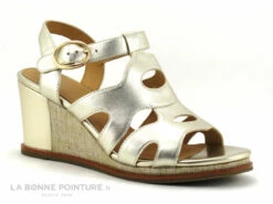 Fugitive IREEL Or - LPITV11 - Nu-pieds Dore - Talon Haut Compense