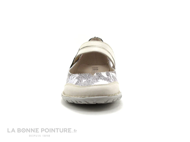 Alce Shoes 9166 - Beige - Imprime Noir Blanc Bone - Ballerine Velcro 4 Alce Shoes 9166 - Beige - Imprime Noir Blanc Bone - Ballerine Velcro – Image 2