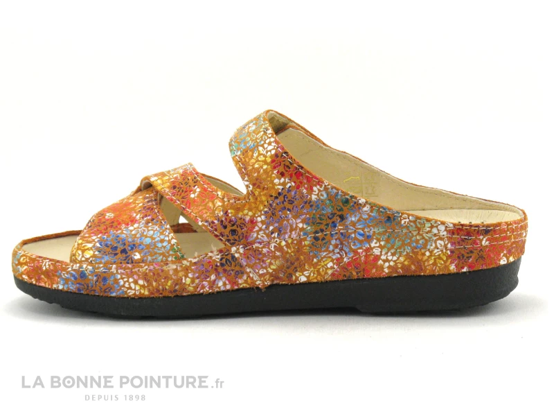 Pedi Girl CLOW Orange Imprime - Mule Confort Femme 5 Pedi Girl CLOW Orange Imprime - Mule Confort Femme – Image 3