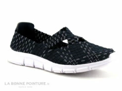 Morans KADOUR Marine - Paillettes Argent - Basket Elastique Femme