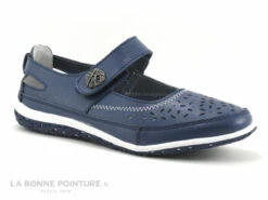 Morans WELKE - Bleu Marine - Ballerine Avec Bride A Scrache