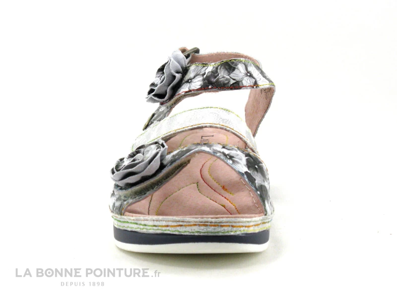 Laura Vita BRCUELO 0621 Gris - Sandale Reglable Femme 3 Velcros 4 Laura Vita BRCUELO 0621 Gris - Sandale Reglable Femme 3 Velcros – Image 2