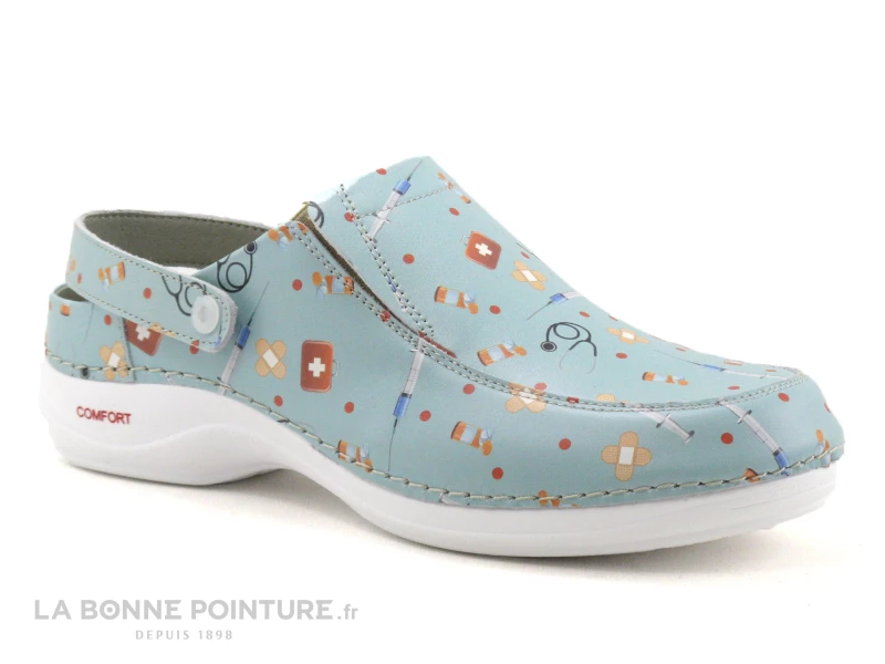 3 Points De Suspension KIADO Vert - Sabot Médical En Cuir 3 3 Points De Suspension KIADO Vert - Sabot Médical En Cuir