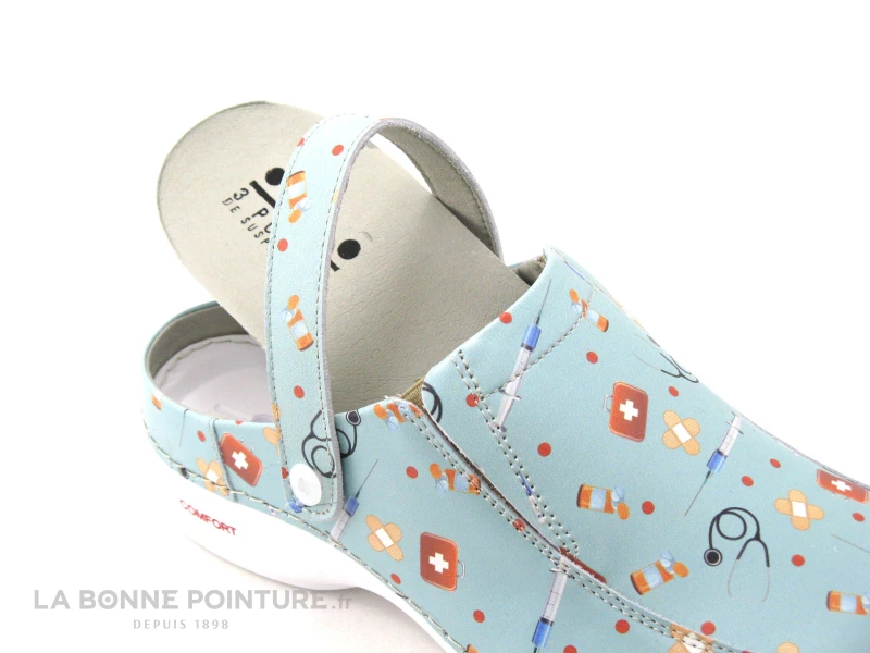 3 Points De Suspension KIADO Vert - Sabot Médical En Cuir 6 3 Points De Suspension KIADO Vert - Sabot Médical En Cuir – Image 4