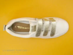 Tamaris 1-24712-28 White Lt Gold - Basket Femme 3 Velcros -LA BONNE POINTURE Soldes cd24607c73b9e66c561f35ea11d5d5ef img 7382.jpg 168444
