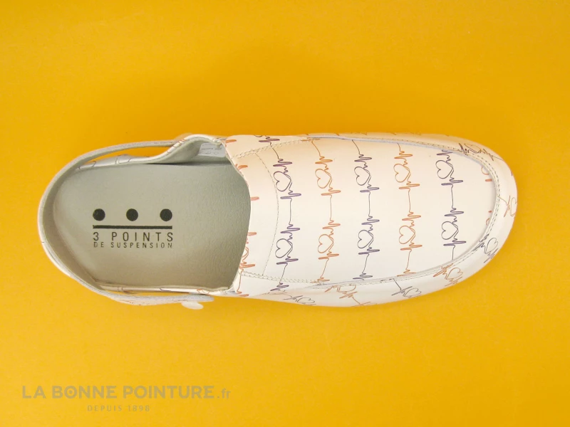 3 Points De Suspension KIADO Blanc - Sabot Femme En Cuir 7 3 Points De Suspension KIADO Blanc - Sabot Femme En Cuir – Image 5