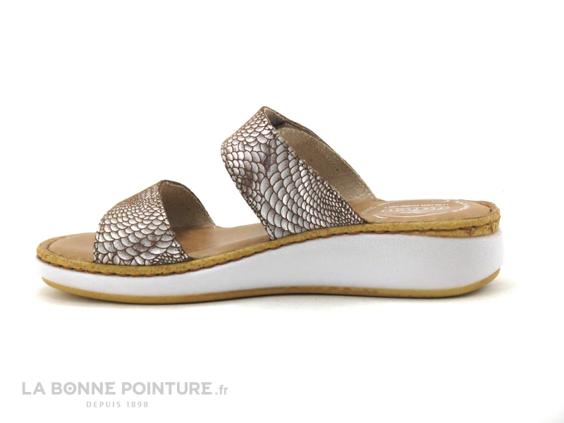 Fly Flot FUBBU Marron Argent Ecailles - Mule Femme Avec Velcro 4 Fly Flot FUBBU Marron Argent Ecailles - Mule Femme Avec Velcro – Image 2