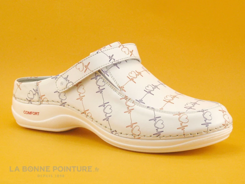 3 Points De Suspension KIADO Blanc - Sabot Femme En Cuir 3 3 Points De Suspension KIADO Blanc - Sabot Femme En Cuir