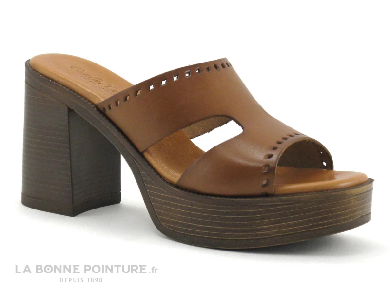 Carla Tortosa 89226 - Mule Talon Haut Femme - Cuir Marron 7 Carla Tortosa 89226 - Mule Talon Haut Femme - Cuir Marron – Image 5