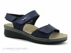 Fly Flot FRILUX Marine - Sandale Confort Femme - 3 Velcros