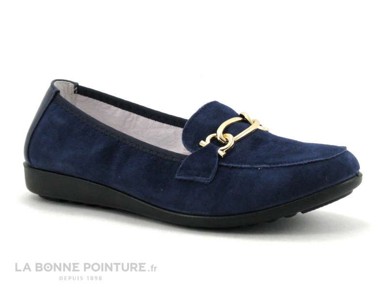 Inea POL Velours Marine - Mocassin Souple Femme - Cuir Bleu Marine 3 Inea POL Velours Marine - Mocassin Souple Femme - Cuir Bleu Marine