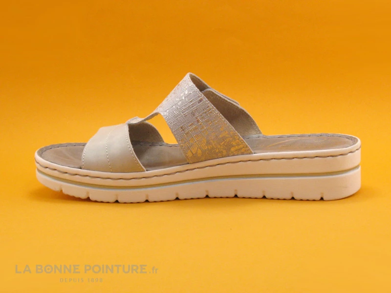 Fly Flot FLYKOR Argent - Gris - Mule Compensee Femme 5 Fly Flot FLYKOR Argent - Gris - Mule Compensee Femme – Image 3