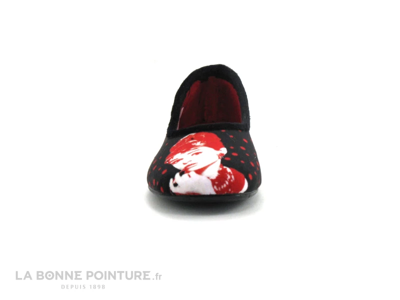 Ouf Tempo COMINO Noir Rouge - Audrey Hepburn - Pantoufle Ballerine 4 Ouf Tempo COMINO Noir Rouge - Audrey Hepburn - Pantoufle Ballerine – Image 2