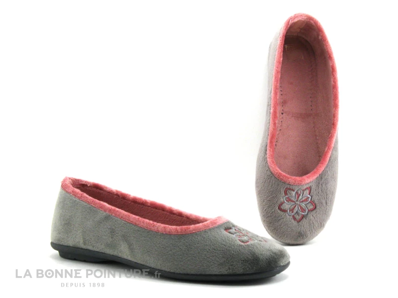 RYB 600W68 Gris Rose - Pantoufle Ballerine 3 RYB 600W68 Gris Rose - Pantoufle Ballerine