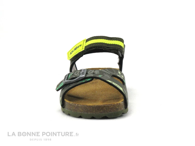 Kickers SOSTREET Kaki Jaune Imprime - Sandale Reglable GARCON 4 Kickers SOSTREET Kaki Jaune Imprime - Sandale Reglable GARCON – Image 2