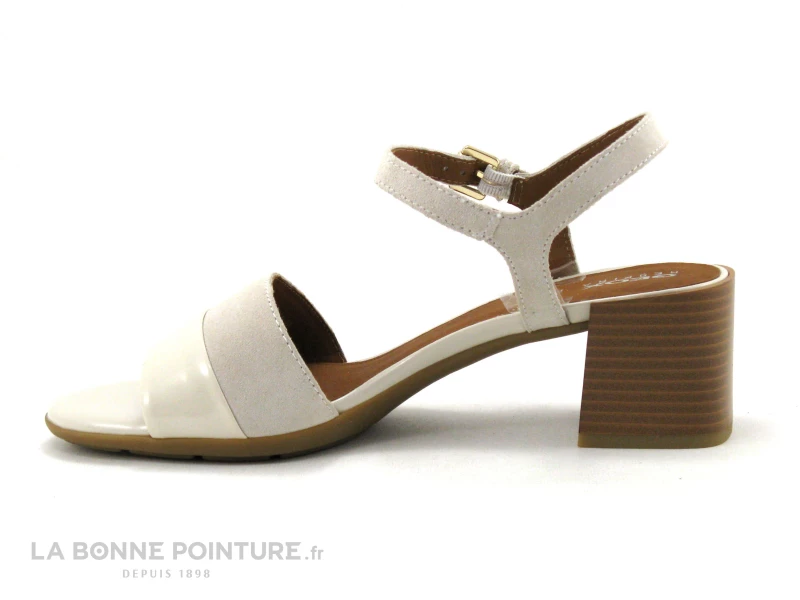Geox D35RLB New Marykarmen - Off White - Sandale Femme Talon Epais 5 Geox D35RLB New Marykarmen - Off White - Sandale Femme Talon Epais – Image 3