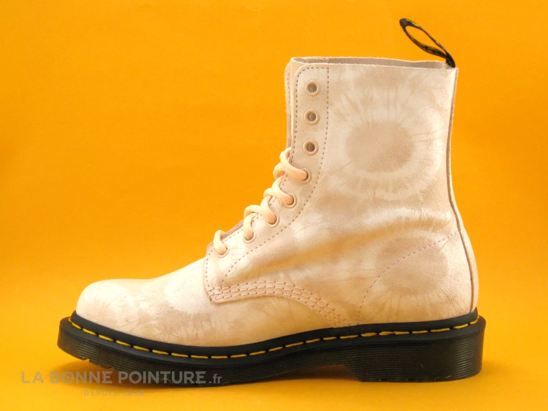 Dr. Martens Dr Martens 1460 PASCAL SHELL Pink White Tie Dye Suede - Bottine 5 Dr. Martens Dr Martens 1460 PASCAL SHELL Pink White Tie Dye Suede - Bottine – Image 3