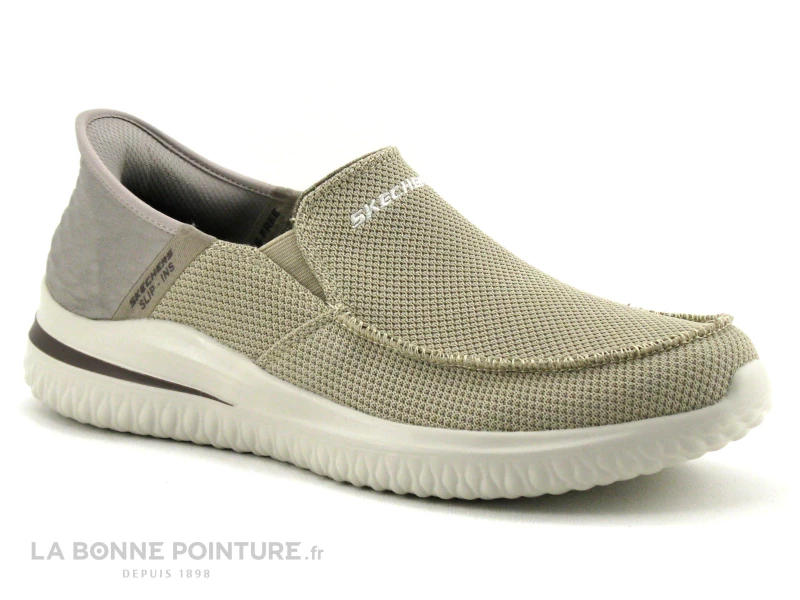 Skechers Slip-ins Delson 210604 - Cabrino - Mocassin Sport Homme Beige 3 Skechers Slip-ins Delson 210604 - Cabrino - Mocassin Sport Homme Beige