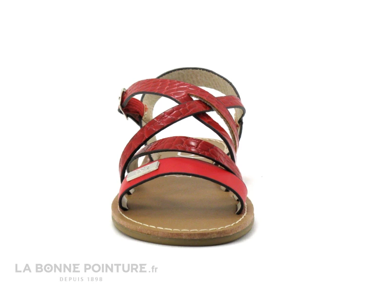 LPB BIANKA Rouge - Croco - Nu-pieds Mode Fille 4 LPB BIANKA Rouge - Croco - Nu-pieds Mode Fille – Image 2
