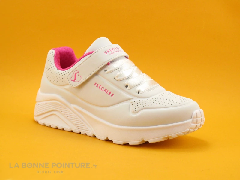 Skechers UNO LITE Blanc 310451L - Basket Fille Skechers Street 3 Skechers UNO LITE Blanc 310451L - Basket Fille Skechers Street