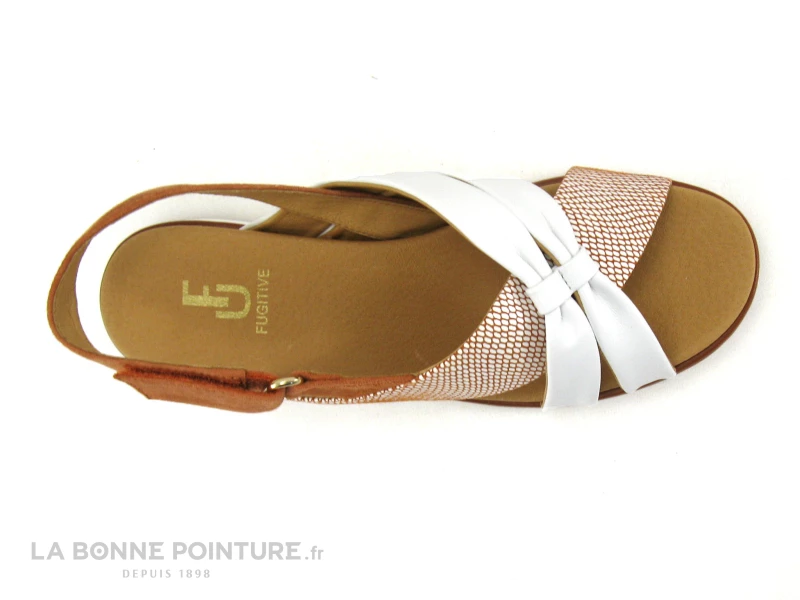 Fugitive KIM Orange - Blanc - Brides Croisees - Sandale Femme 8 Fugitive KIM Orange - Blanc - Brides Croisees - Sandale Femme – Image 6