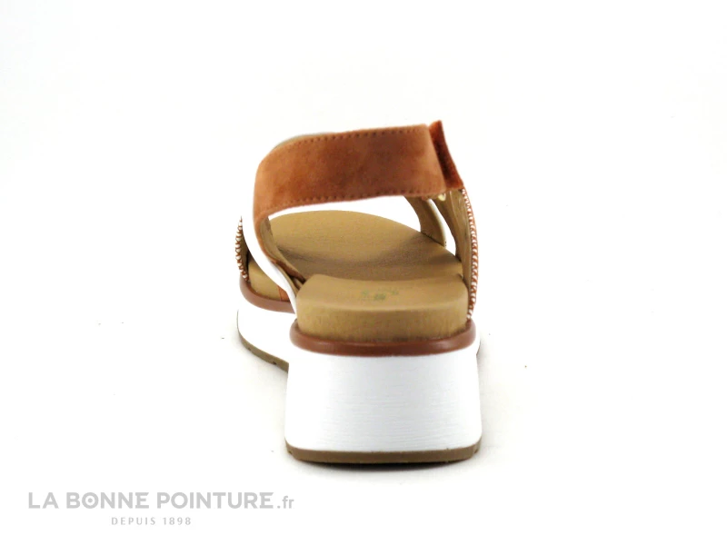 Fugitive KIM Orange - Blanc - Brides Croisees - Sandale Femme 6 Fugitive KIM Orange - Blanc - Brides Croisees - Sandale Femme – Image 4