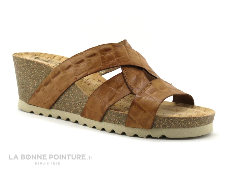 Carla Tortosa 53164 Croco Roble - Mule Marron Talon Compense 3 Carla Tortosa 53164 Croco Roble - Mule Marron Talon Compense