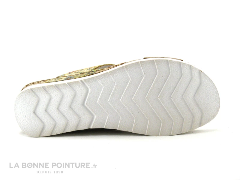 Morans MILTON 28724 - Beige Or Fleuri - Mule Compensee Femme 6 Morans MILTON 28724 - Beige Or Fleuri - Mule Compensee Femme – Image 4