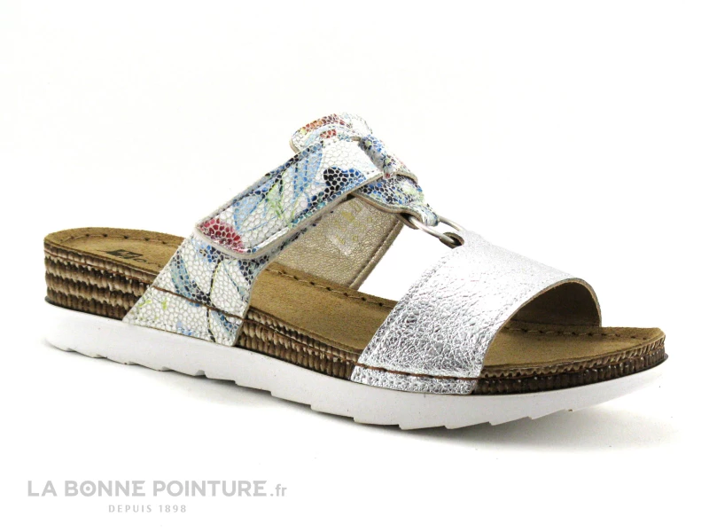 Morans MILOVA 28723 - Argent - Fleuri - Mule Reglable Femme 3 Morans MILOVA 28723 - Argent - Fleuri - Mule Reglable Femme