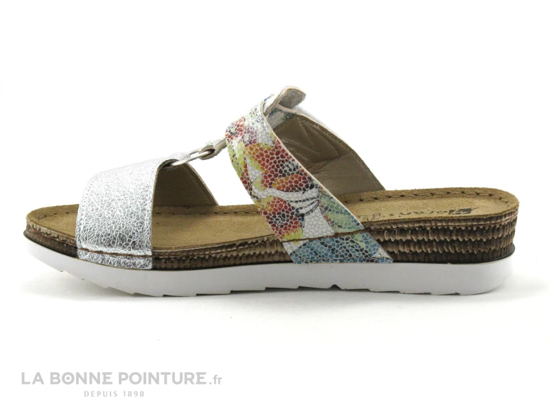 Morans MILOVA 28723 - Argent - Fleuri - Mule Reglable Femme 4 Morans MILOVA 28723 - Argent - Fleuri - Mule Reglable Femme – Image 2