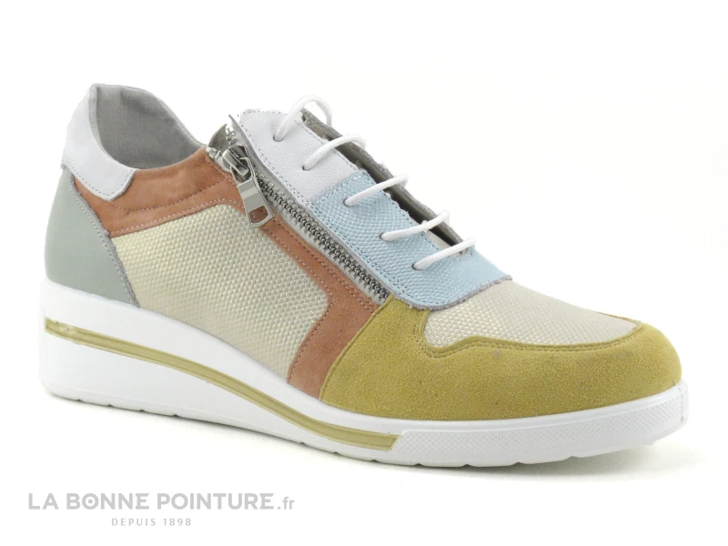 Pedi Girl ALZ AMO Multi Pastel - Basket Compensee Femme 3 Pedi Girl ALZ AMO Multi Pastel - Basket Compensee Femme