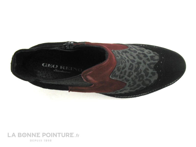 Geo Reino CALAFAL Noir Leopard Bordeaux - Bottine Talon 8 Geo Reino CALAFAL Noir Leopard Bordeaux - Bottine Talon – Image 6