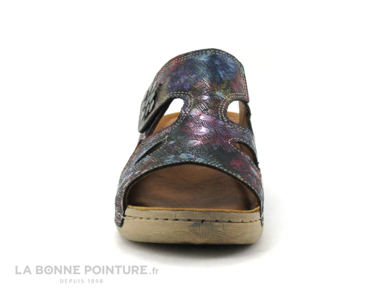 Loretta 6442PH Mule Cuir Femme - Black Floral 4 Loretta 6442PH Mule Cuir Femme - Black Floral – Image 2