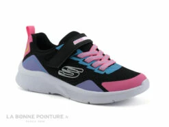 Skechers 302348L Microspec Bright Retros - Noir - Multi - Basket Fille