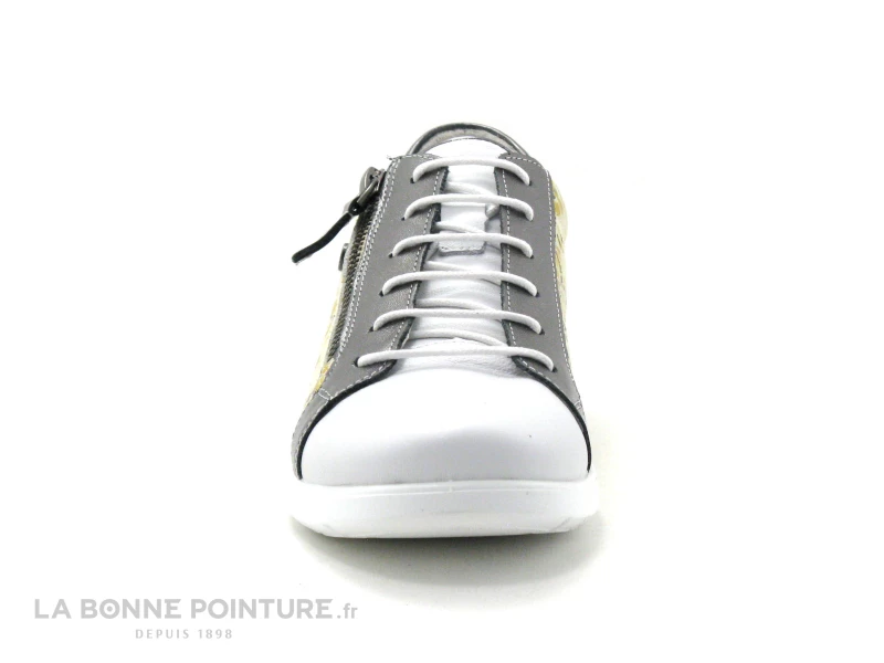 Inea FARFADET Blanc Jaune - Basket Femme Lacet Et Zip 4 Inea FARFADET Blanc Jaune - Basket Femme Lacet Et Zip – Image 2