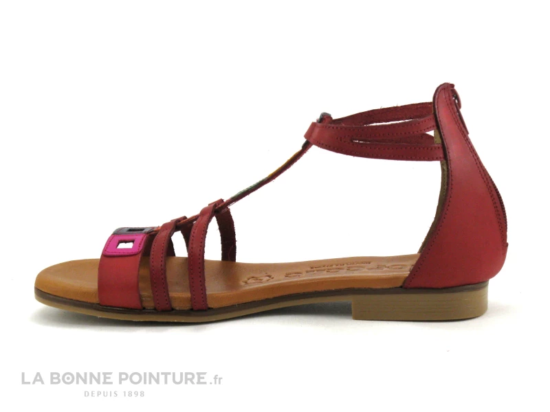 Jordana 3369 Multicolore Rouge - Sandale Montante Femme 5 Jordana 3369 Multicolore Rouge - Sandale Montante Femme – Image 3