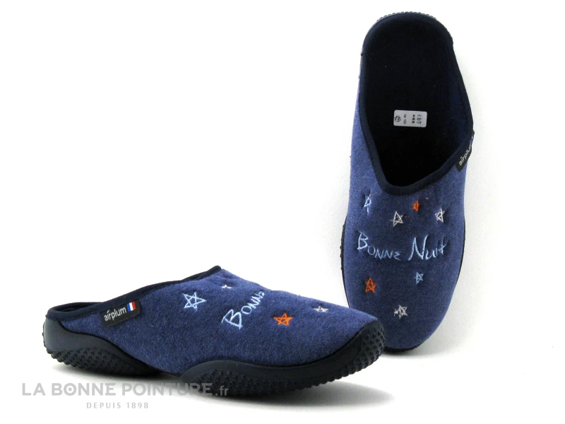 Airplum BONUIT Marine - Pantoufle Femme - Bonne Nuit 3 Airplum BONUIT Marine - Pantoufle Femme - Bonne Nuit