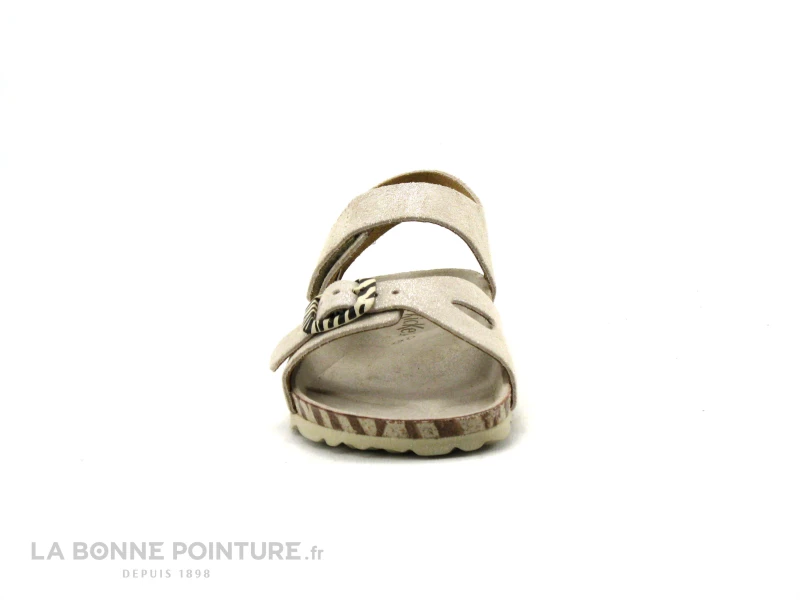 Kickers SUNKRO 858547 Argent Zebre - Sandale Reglable Fille 4 Kickers SUNKRO 858547 Argent Zebre - Sandale Reglable Fille – Image 2