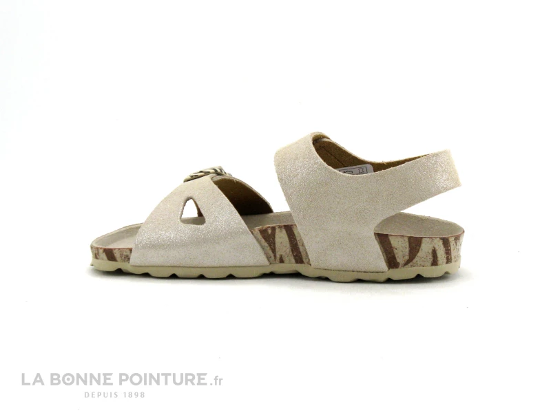 Kickers SUNKRO 858547 Argent Zebre - Sandale Reglable Fille 5 Kickers SUNKRO 858547 Argent Zebre - Sandale Reglable Fille – Image 3