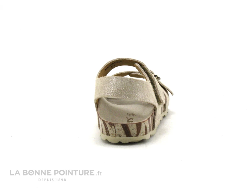 Kickers SUNKRO 858547 Argent Zebre - Sandale Reglable Fille 6 Kickers SUNKRO 858547 Argent Zebre - Sandale Reglable Fille – Image 4