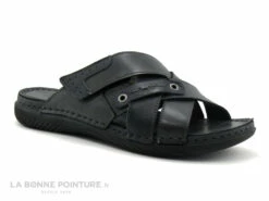 Green Hill 42970 ML - Mule Homme Cuir Noir - Brides Croisees