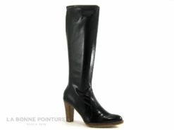 Fugitive ARCOL Stretch Vernis Noir - Botte Talon Haut