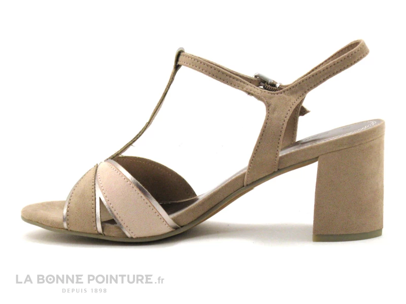 Marco Tozzi 2-28313-26 Nude Comb - Beige Rose - Sandale Talon Haut 5 Marco Tozzi 2-28313-26 Nude Comb - Beige Rose - Sandale Talon Haut – Image 3